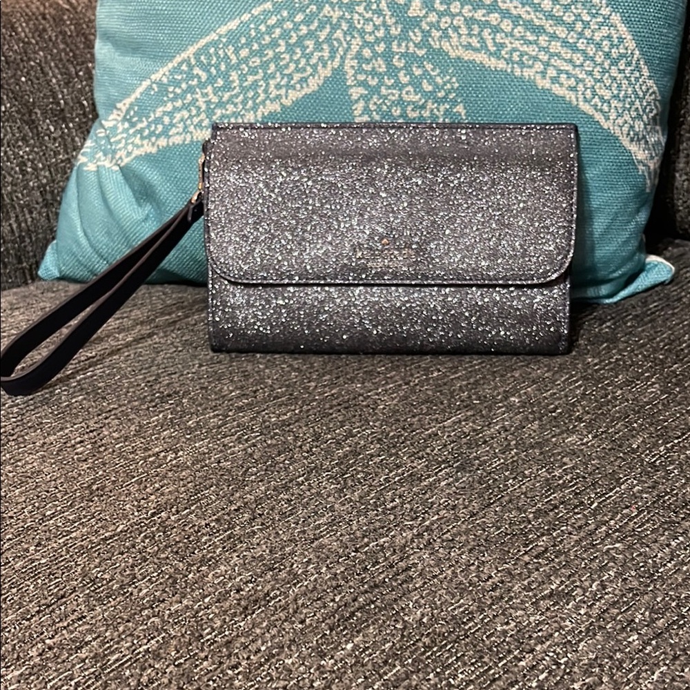 Kate Spade glitter clutch